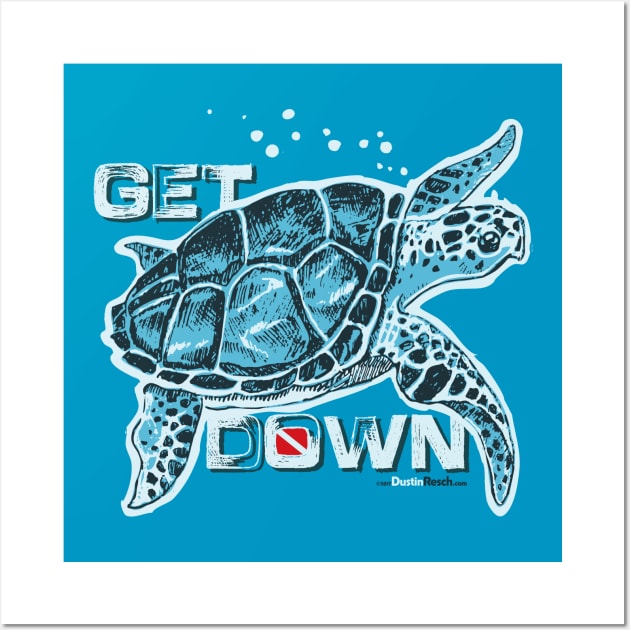 Turtle Dive: Get Down Wall Art by Dustin Resch